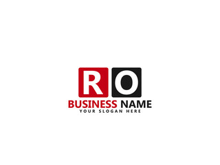 RO R&O Letter Type Logo Image, ro Logo Letter Vector Stock - obrazy, fototapety, plakaty