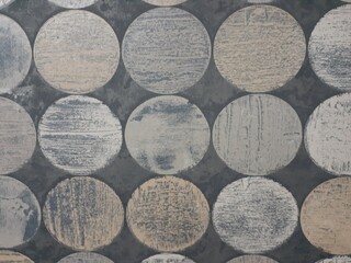 closeup of black wallpaper with gray circles