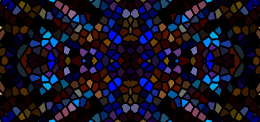 blue and violet kaleidoscope pattern