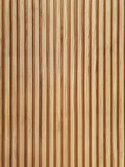 Foto auf Glas Texture tor vertical wooden slats for interior decoration. Texture wallpaper background. Texture for Architectural 3D rendering. © Shantanu