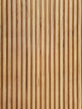 Texture tor vertical wooden slats for interior decoration. Texture wallpaper background. Texture for Architectural 3D rendering.