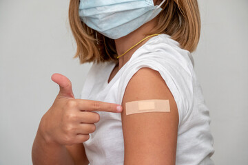 Children receiving vaccine at out side of the thigh.Children vaccine. Covid