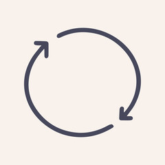 Circle loading color vector doodle simple icon