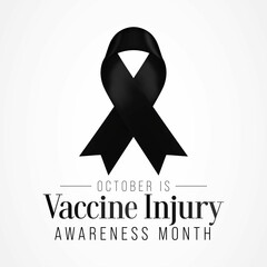Vaccine injury awareness month is observed every year in October all across the United states. Vector illustration