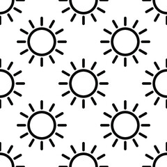Sun pattern background. Seamless summer pattern. Abstract background. Vector illustration. Wrapping paper.