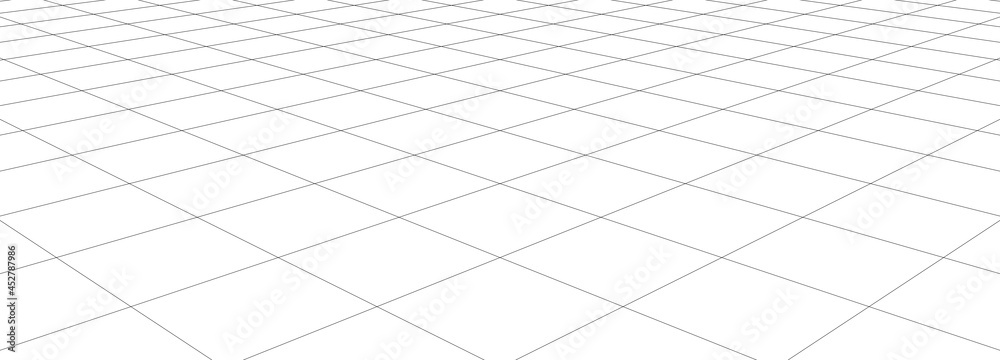 Poster vector grid. perspective tile of lines. detailed vector illustration.