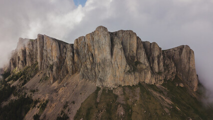 clouds over the mountain