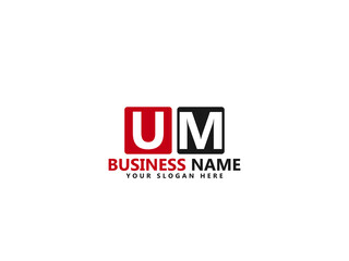 UM U&M Letter Type Logo Image, um Logo Letter Vector Stock - obrazy, fototapety, plakaty
