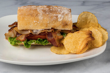 bacon lettuce and tomato sandwich