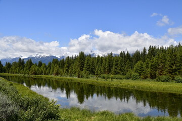 Grand Tetons Looking South along Snake River