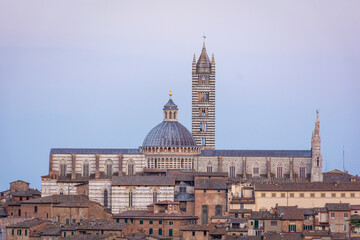 Fototapeta na wymiar A photo of Duomo di Siena, Metropolitan Cathedral of Saint Mary of the Assumption in Siena, Italy