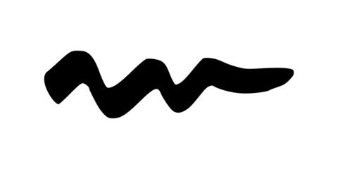 Black wavy grunge brush strokes