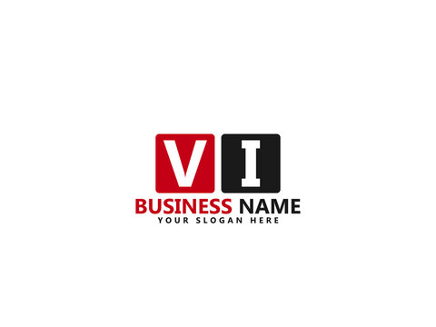 VI V&I Letter Type Logo Image, vi Logo Letter Vector Stock