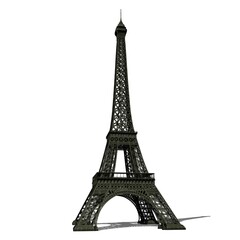 Fototapeta na wymiar Eiffel Tower isolated on white background.