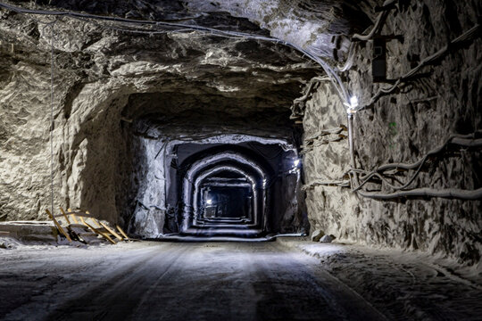 Images from inside the Praid salt mine - exploitation area, on June 19, 2021 in Praid, Harghita.
