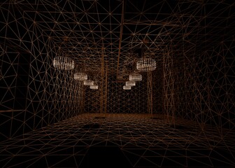 Abstract architecture background. 3d rendering