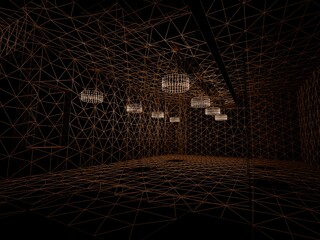 Abstract architecture background. 3d rendering