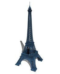 Eiffel tower isolated on white background