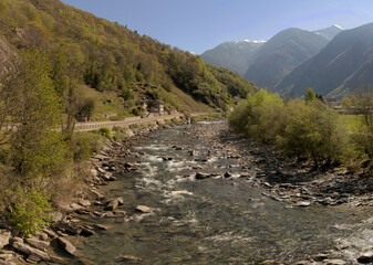 Stretch of the Ticino river in the Swiss Canton of Grisons