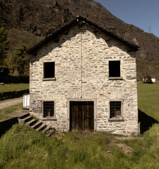 Fototapeta na wymiar Rustico in the Italian part of the Swiss Canton of Grisons