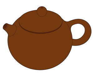 Clay teapot. A teapot for the Chinese tea ceremony. 