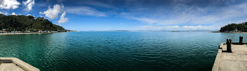 Obraz premium Wellington harbour, New Zealand, panorama