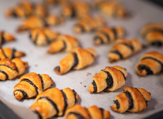 Rugelach (shortbread cookies) with poppy seeds