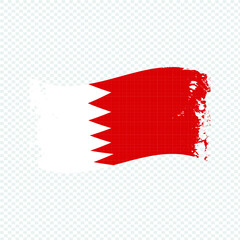 Bahrain Wavy Grunge Flag png