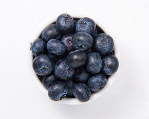 Perfect blueberry on the white background