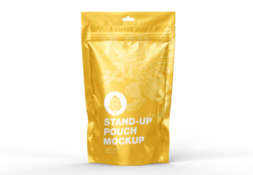 Glossy Stand-Up Pouch Mockup
