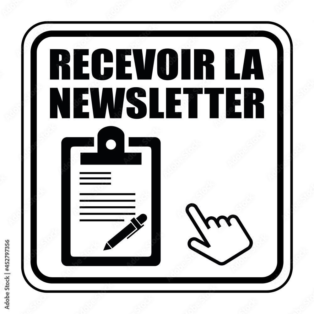 Wall mural Logo recevoir la newsletter.