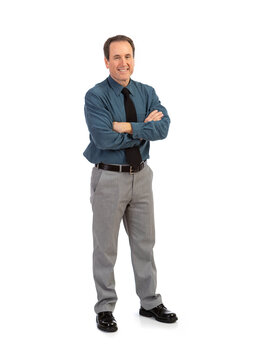 Male Teacher Or Businessman Smiles At Camera