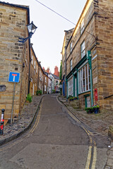 Robin Hood Bay village street scenes - North Yorkshire, England