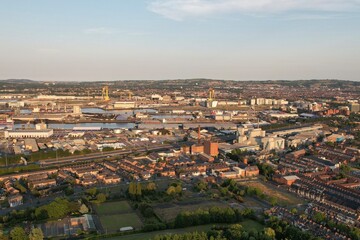 aerial view of the city