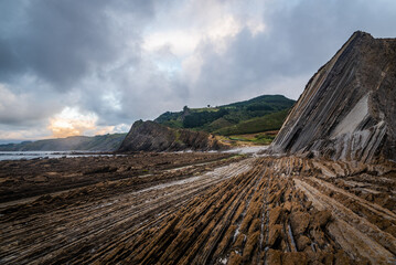 Flysch in basque country coast