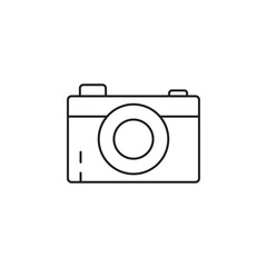 Summer photography camera icon vector