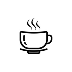 Creative coffee cup icon vector