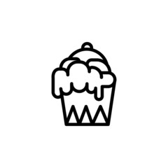 Testy cup ice cream icon vector