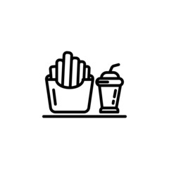 Potato and juice icon vector