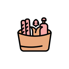 Fresh fruits and vegetables icon