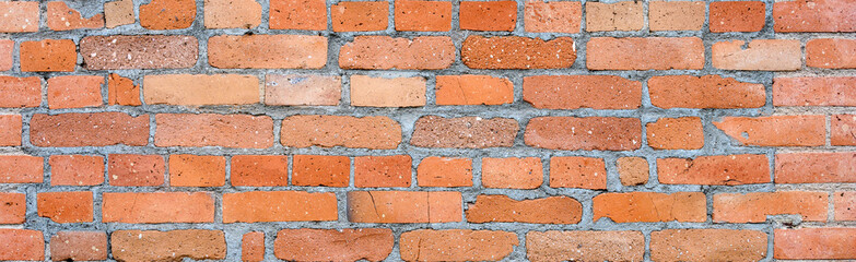 Brick wall as a rough textured and patterned abstract background
