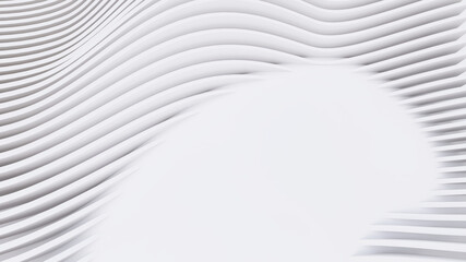 Obraz premium Abstract Curved Shapes. White Circular Background.