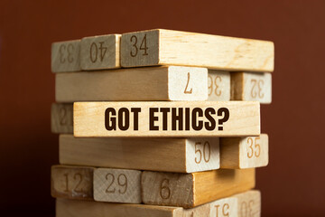Text sign showing Got Ethics?