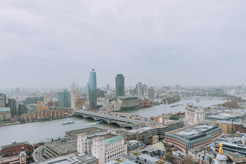 Fototapeta na wymiar Skyline London, England from St. Paul's Cathedral