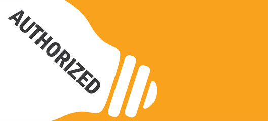 Authorized in lamp background illustration