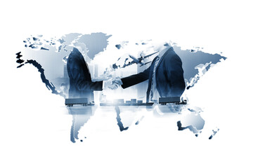 Business logistics or industry logistics and man working on logistics background ,  logistic...