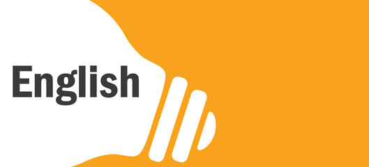 English in lamp background illustration