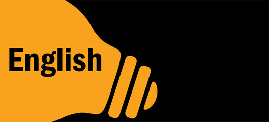 English in lamp background illustration