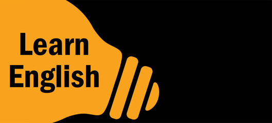 learn English in lamp background illustration