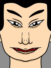 cute face man cartoon background